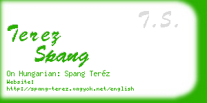 terez spang business card